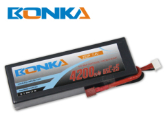 Bonka 4200mAH 65C 2S2P 7.4V Lipo battery Packs-R/C Car