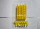 Yellow Wax Spiral Birthday Candles Cake Decoration No Flame 2.95 Inch Height