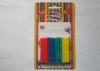 Flameless Smooth Colorful Birthday Candles Column Shaped 5 Min Burning Time