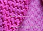 Pink Faux Fur PV Plush Fabric With Spray 270gsm / 160cm Width