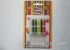 Cute Disposable Long Thin Birthday Candles / Multi Colored Candles Plastic Holders