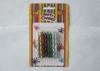 Colorful Shining Craft Spiral Metallic Gold Pillar Candles 8 Pcs / 8.3G