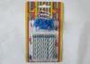 Disposable Wax Magic Relighting Candles Striped Shaped Blue And White