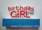 Delightful Custom Girl Happy Birthday Letter Candles Red Non - Toxic For Party
