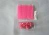 Cute Pink Striped Birthday Candles / Customized Decorative Pillar Candles