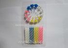 Party Multi Colored Candles / Decorative Spiral Taper Candles Non - Toxic