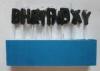Customized Black Birthday Candle Letters / Glitter Wood Stick Candle No Drip