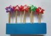 Colorful Stick Decorative Star Shape Candle for Children Birthday Cakes