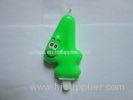 67mm Long Green Number 4 Birthday Candle Novelty Smile Face Printing