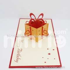 Gift box Pop Up Card Handmade Greeting Card