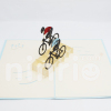 Cyclist Pop Up Card Handmade Greeting Card