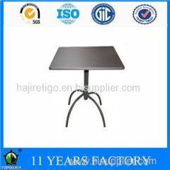 Metal 70*70cm Square Center Punch Hole Foldable Powder Coating W/UV-protect Colorful Dining Table