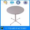 White Metal Dining Table Round Top Foldable Small Simple Table For Outdoor Use