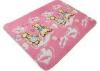 Christmas Gift Soft Polyester Peach Baby Blanket / Baby Knitted Blanket Bear Pattern