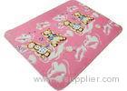 Christmas Gift Soft Polyester Peach Baby Blanket / Baby Knitted Blanket Bear Pattern