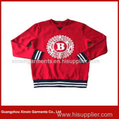 Custom design good quality cotton red sport sweaters