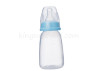 Square Shape Plastic Baby Feeding Bottle with Silicone Nipple 140ml