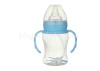 High Transparent Plastic Feeding Milk Bottle For Baby Wide Mouth with Straw