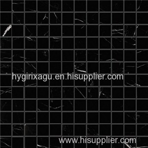 Black Nero Marquina Marble Mosaic For Bathroom Wall Tiles