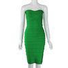 Four Bright Colors Soft Strapless Bandage Dress For Celebrity