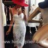 Knitted White Maxi Bandage Dress Lace XS / S / M / L Size Available