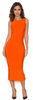 Customized Orange O Neck Maxi Bandage Dress Knee Length For Celebrity