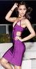 Purple Cut Out V Neck Bandage Dress Spaghetti For Evening Party