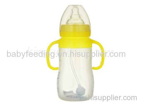 6oz Wide Neck Silicone Baby Feeding Bottle BPA Free with Soft Nipple