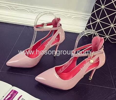 Ankle strap pointy toe high heel dress women shoes