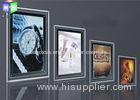 Silver Single Side LED Slim Crystal Frame Light Box Wall DisplayRound Corner