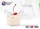 Clear Plastic Dessert Cups 2.5Oz Flower Shape Dessert Cups 70Ml For Party And Wedding