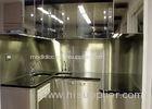 Custom Stainless Steel Kitchen Cabinets Interior Design U Shaped With Solid Surface