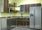 L Shaped Commercial Stainless Steel Kitchen Units Moisture Proof Particle Board Carcass