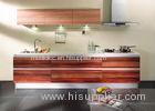 Flat Panel Door Laminate Kitchen Cabinets For Home / Hotel / Villa Project