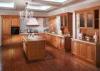 Island Birch Wood Venner Kitchen Cabinets With Quartz Countertops Waterproof