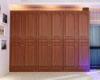 Modern Solid Wood Furniture Wardrobe Closet Thermofoil Finish With Plywood Carcass