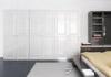 Matt White Built In Hinged Wardrobe Doors Wooden With Cloth Closet Organizers