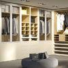 Beige Lacquer Finish Walk In Closet Organizers With Eco Friendly Functional Hardware