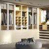 Beige Lacquer Finish Walk In Closet Organizers With Eco Friendly Functional Hardware