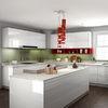 Pearl White Melamine Paint For Kitchen Cabinets With Soft Close Blum Hinges
