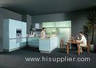 UV Light Blue Kitchen Cabinets With Stove And Oven For Home / Hotel / Apartment