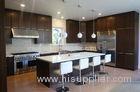 Italian Design Cocoa Kitchen Cabinets Thermofoil Finish For Apartment Project