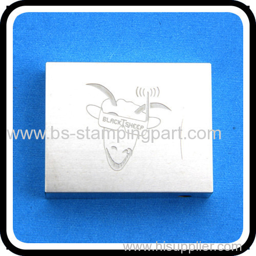 Customized metal stamping shield cover with stamped logo