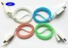 Transparent PVC Jacket Flat Lighting Cable High Speed USB Cord For Iphone