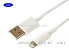 SYNC White Bare Copper Iphone USB Cable Fast Charging UL RoHS Certification