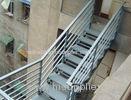 Strong Industrial Building Space Saving Steel Stair Construction For Home Easy Installation