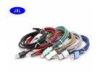 Colored Nylon Braided Round Iphone USB Cable 8 Pin With Aluminium Shell