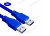 Round 5Gbps 1.5m 3.0 USB Cable Blue / White Color PVC jacket Customized Logo