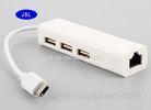 USB 3.1 Type C Cable To 3 Port Network Hub With RJ45 Lan Adapter Ethernet