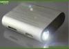 Flash Light 18650 Power Bank 3000mAh / 6000mAh Laser Logo With Metal Case